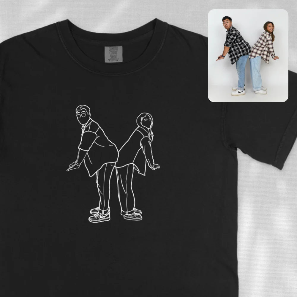 Custom Couples Lineart T-Shirt