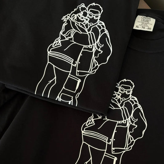 Custom Couples Lineart T-Shirt