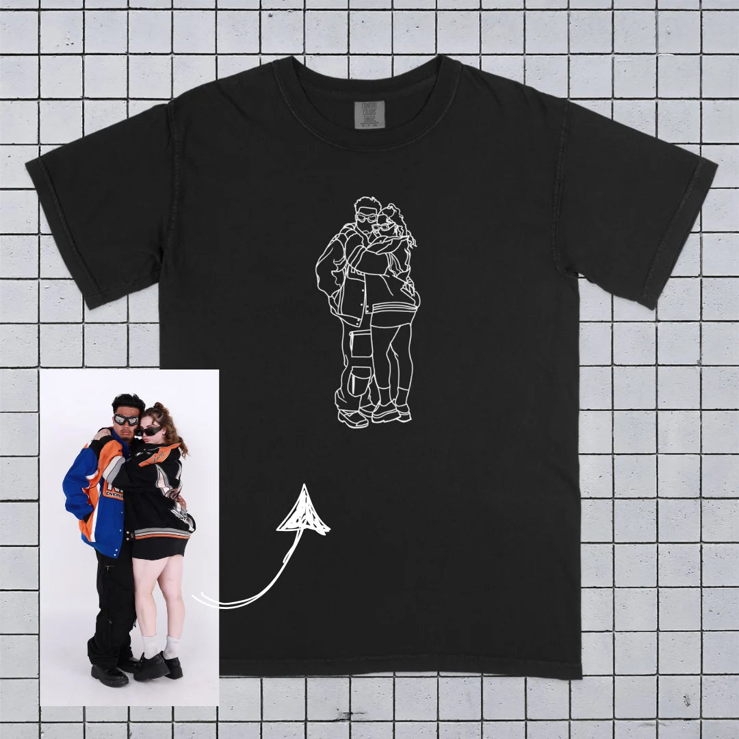Custom Couples Lineart T-Shirt
